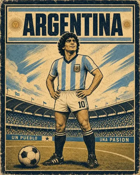 Vintage propaganda style national football poster