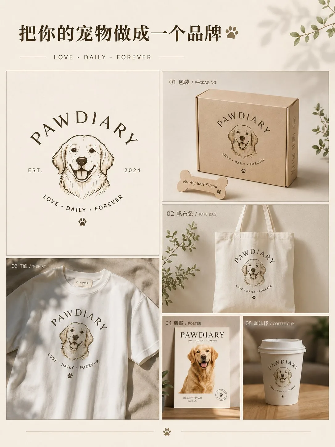 Pet photo to lifestyle brand design — Sonra