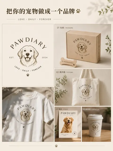 Pet photo to lifestyle brand design