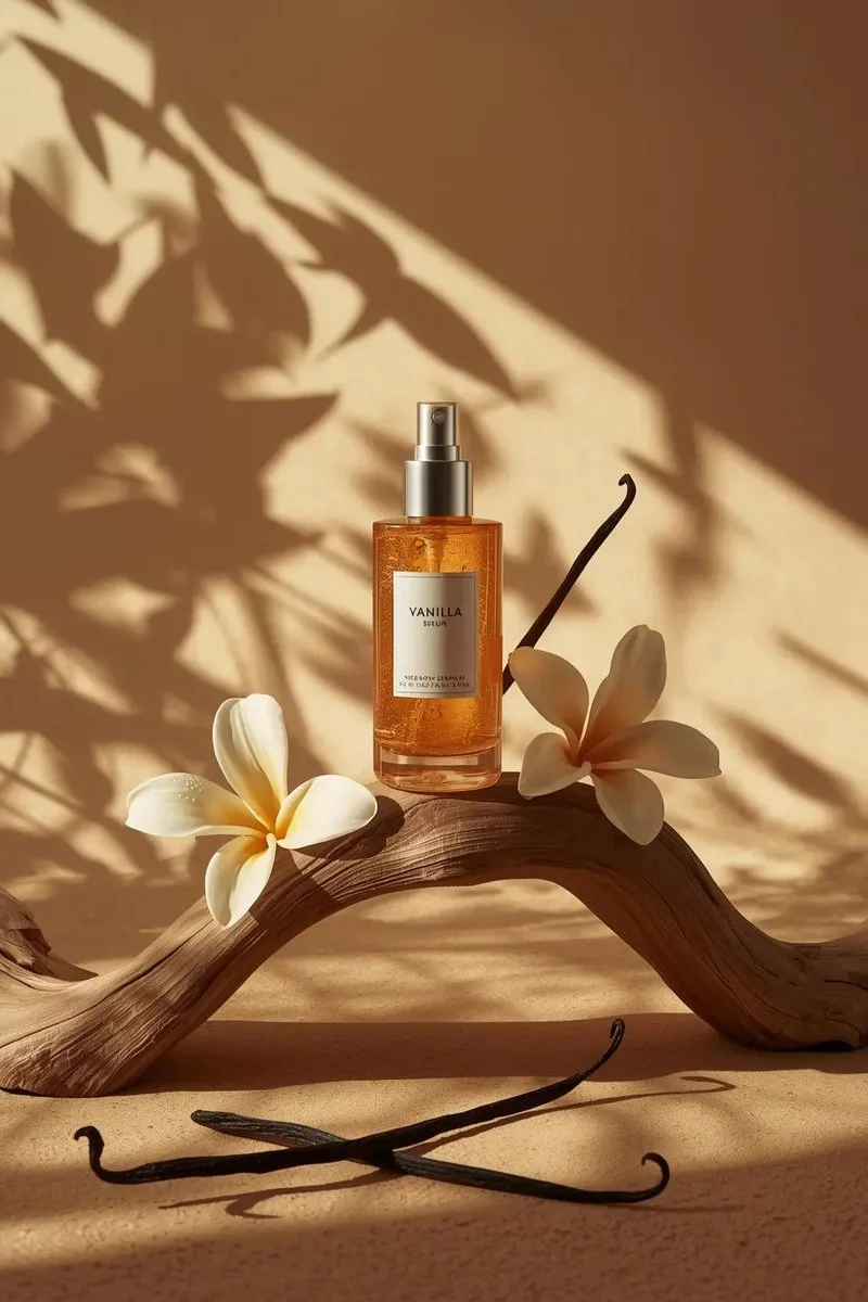 Cinematic amber serum luxury photography — Sonra