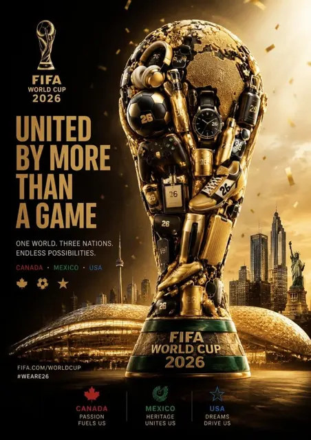 Brand product world cup trophy poster