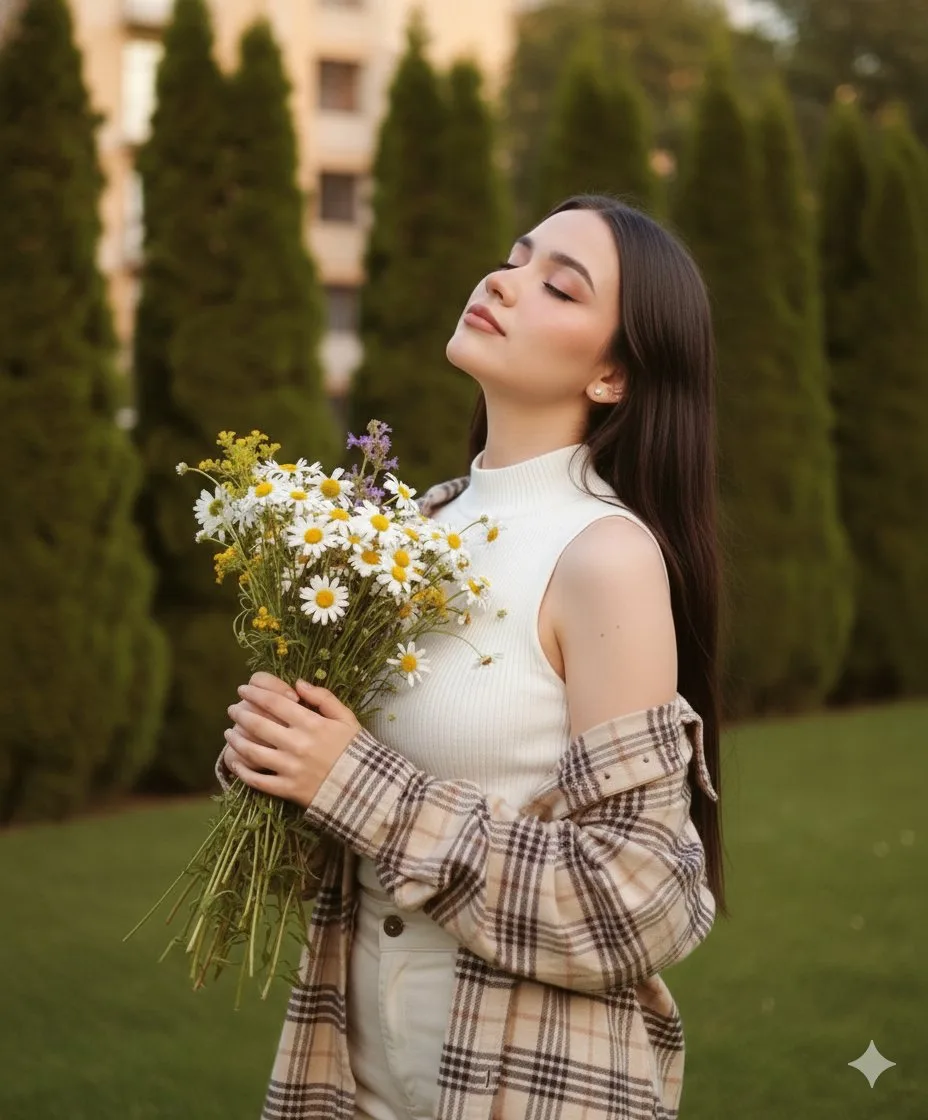 Dreamy forest girl in dusk light — Sonra