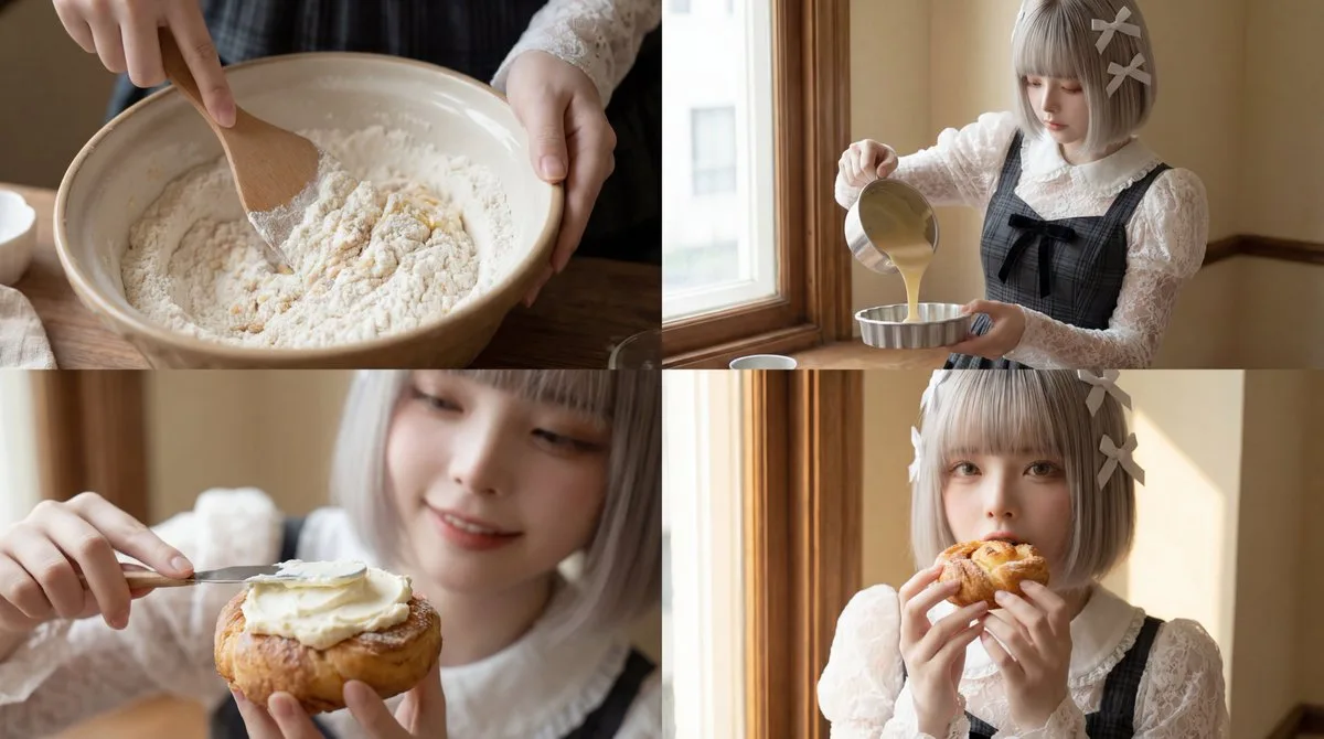 Cinematic baking girl — Sonra