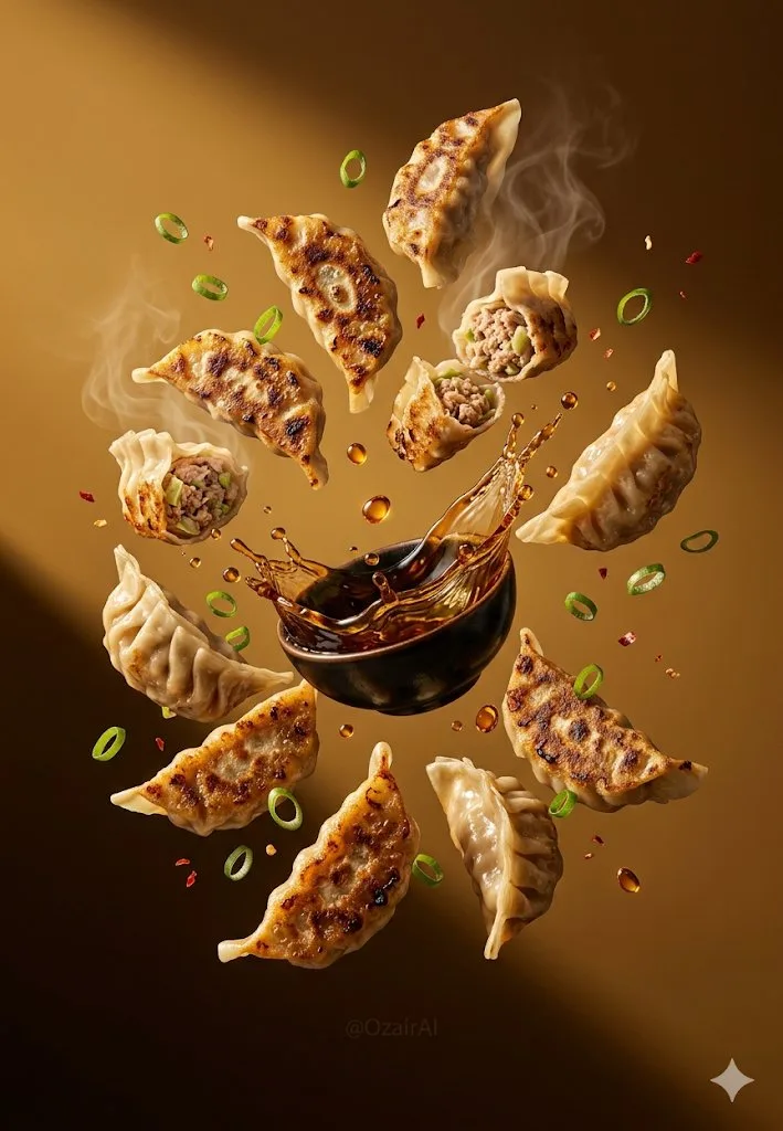 Hyper realistic cinematic floating sushi photography — After