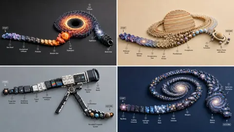 Ai domino chain cause effect flat lay