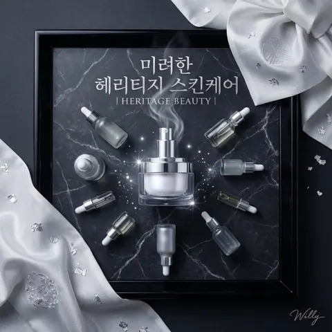 Dark luxury marble korean skincare