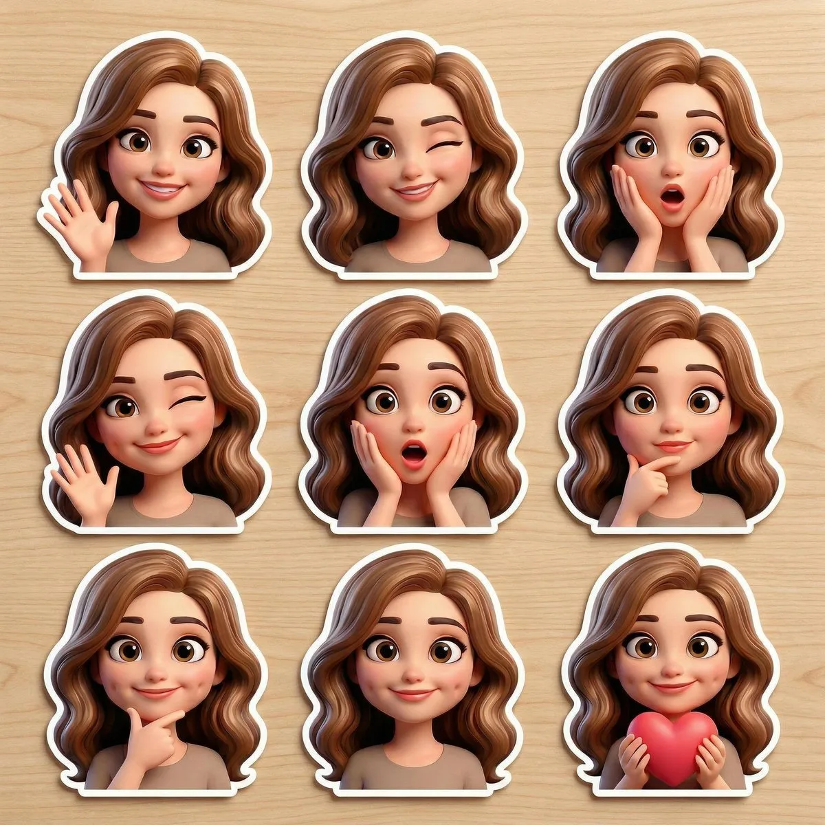 Pixar 3d cute stickers — After