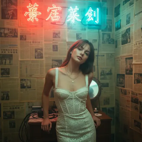 Hong Kong Retro Portrait in 1990s Film Style