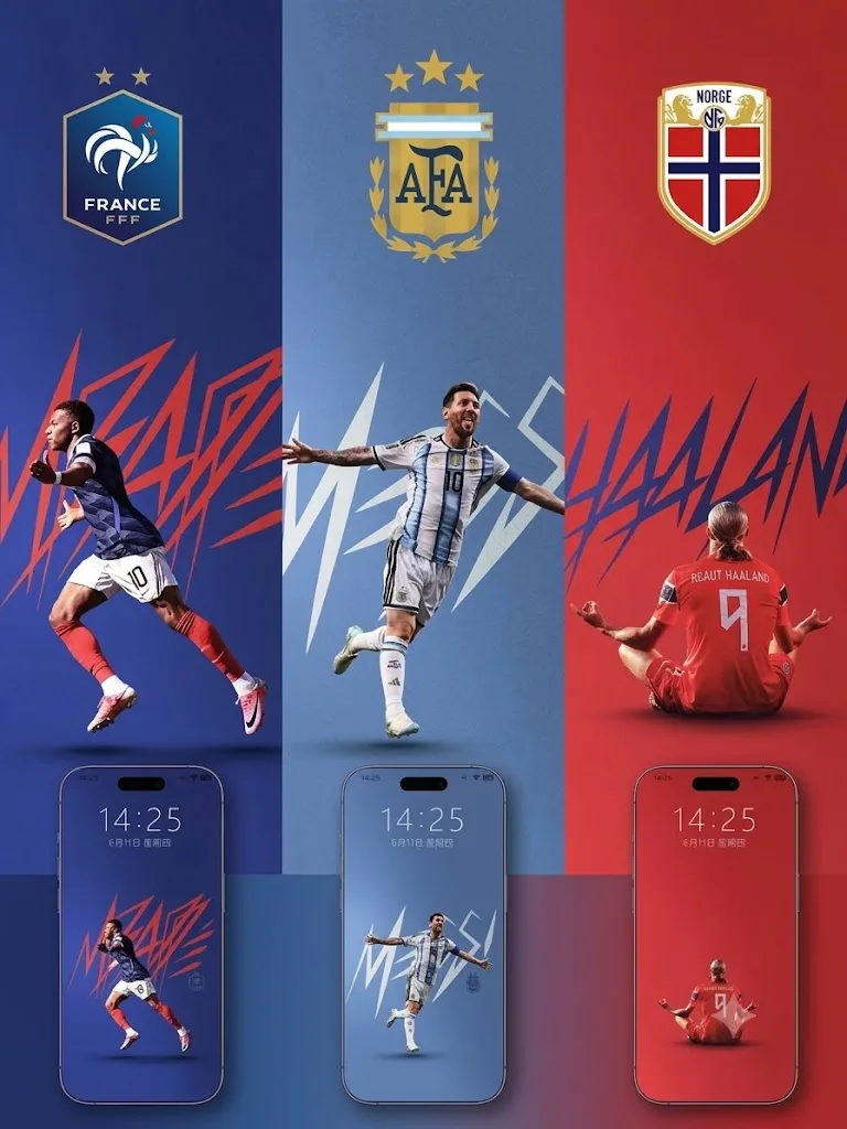 Football stars national team mobile wallpaper showcase — After