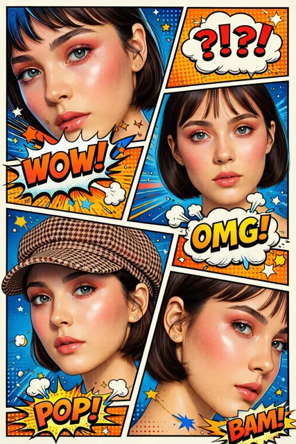 Trending comic style multi panel