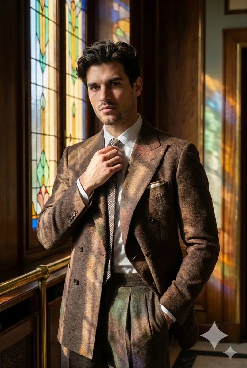 Stained glass suit gentleman — Sonra