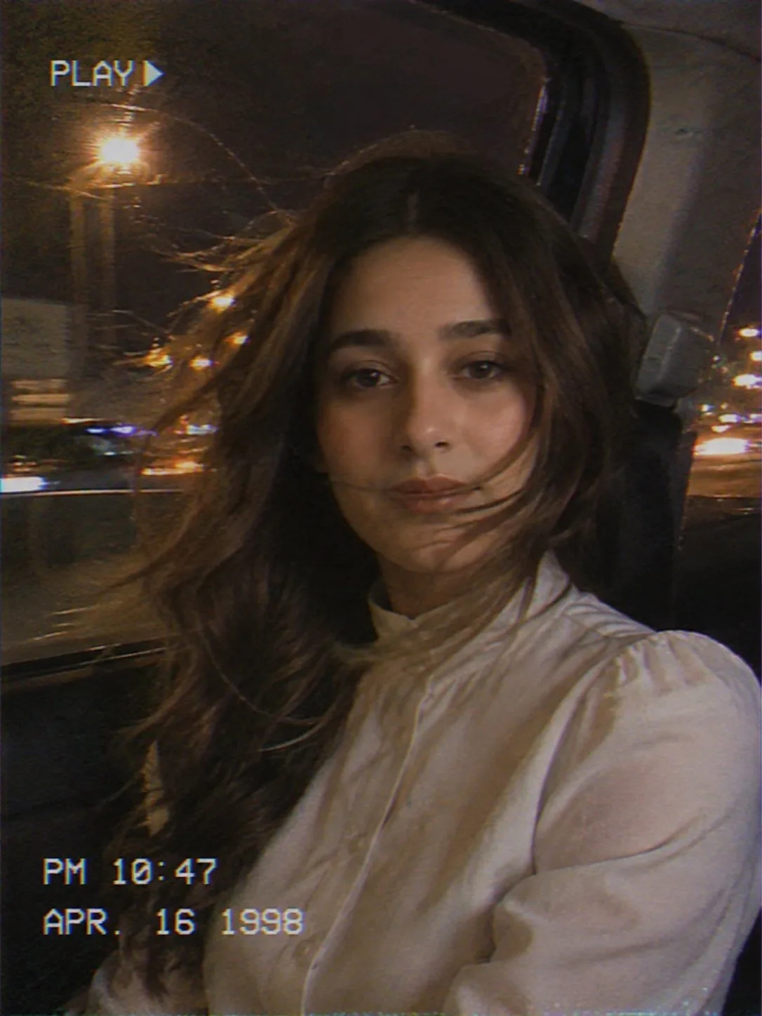 Vhs style car night portrait prompt — After