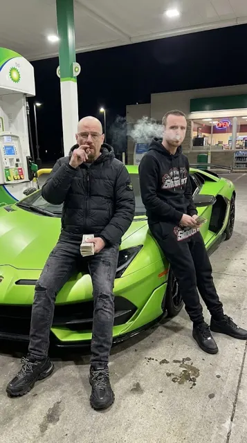Breaking bad style green lambo duo