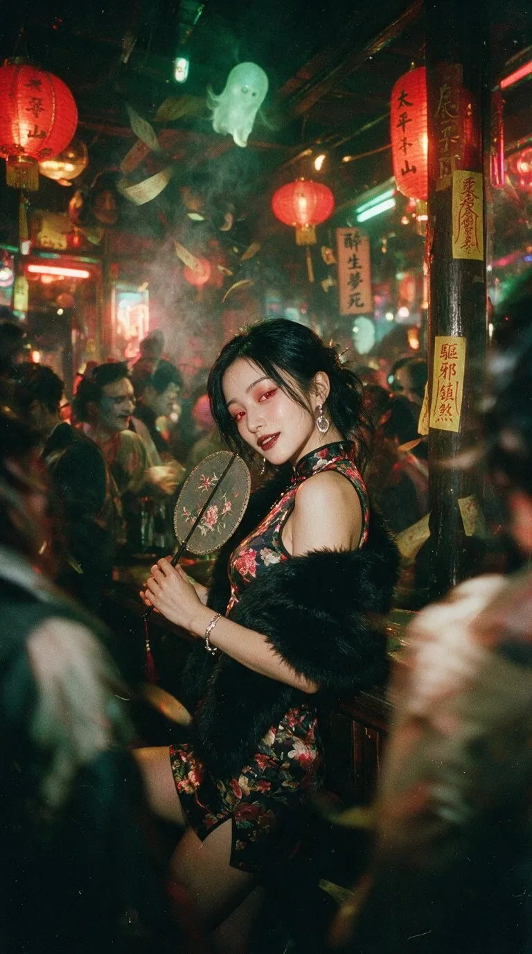 1990s hong kong nocturnal romantic snapshot — After