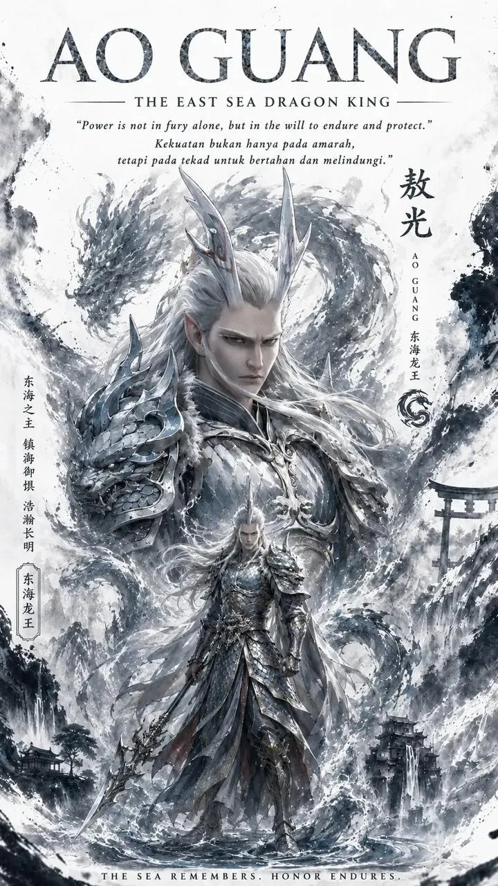Ao run west sea dragon king epic fantasy book cover — After