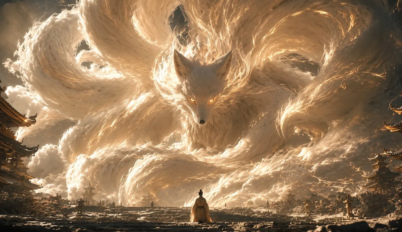 Shan hai jing mythical beasts cinematic prompt — After