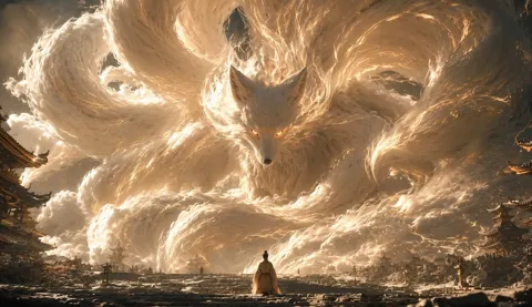 Shan hai jing mythical beasts cinematic prompt