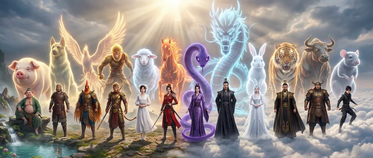 Hardcore eastern fantasy zodiac epic scroll — After