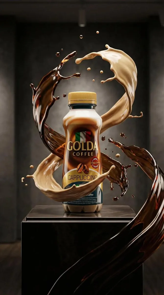 Luxury coffee ad fire ice — After