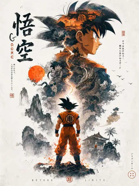 Poster design themed around naruto