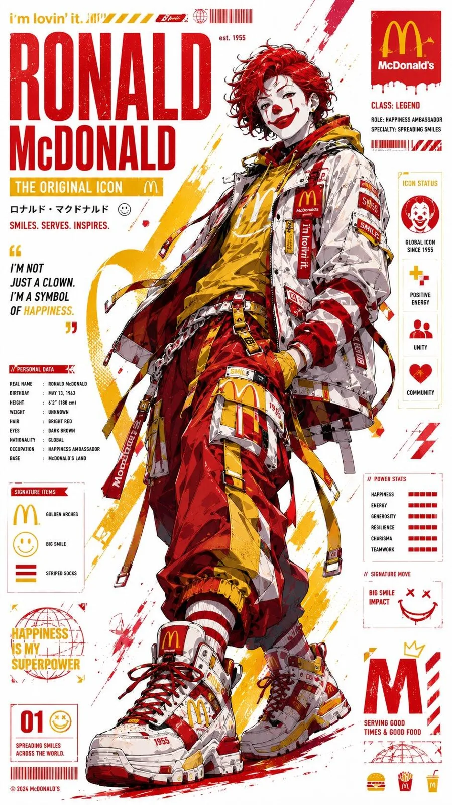 Cyber streetwear anime brand mascot poster — After