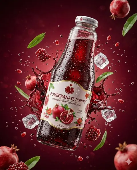 Premium cherry juice splash commercial