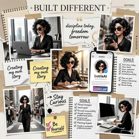 Sophisticated personal branding collage