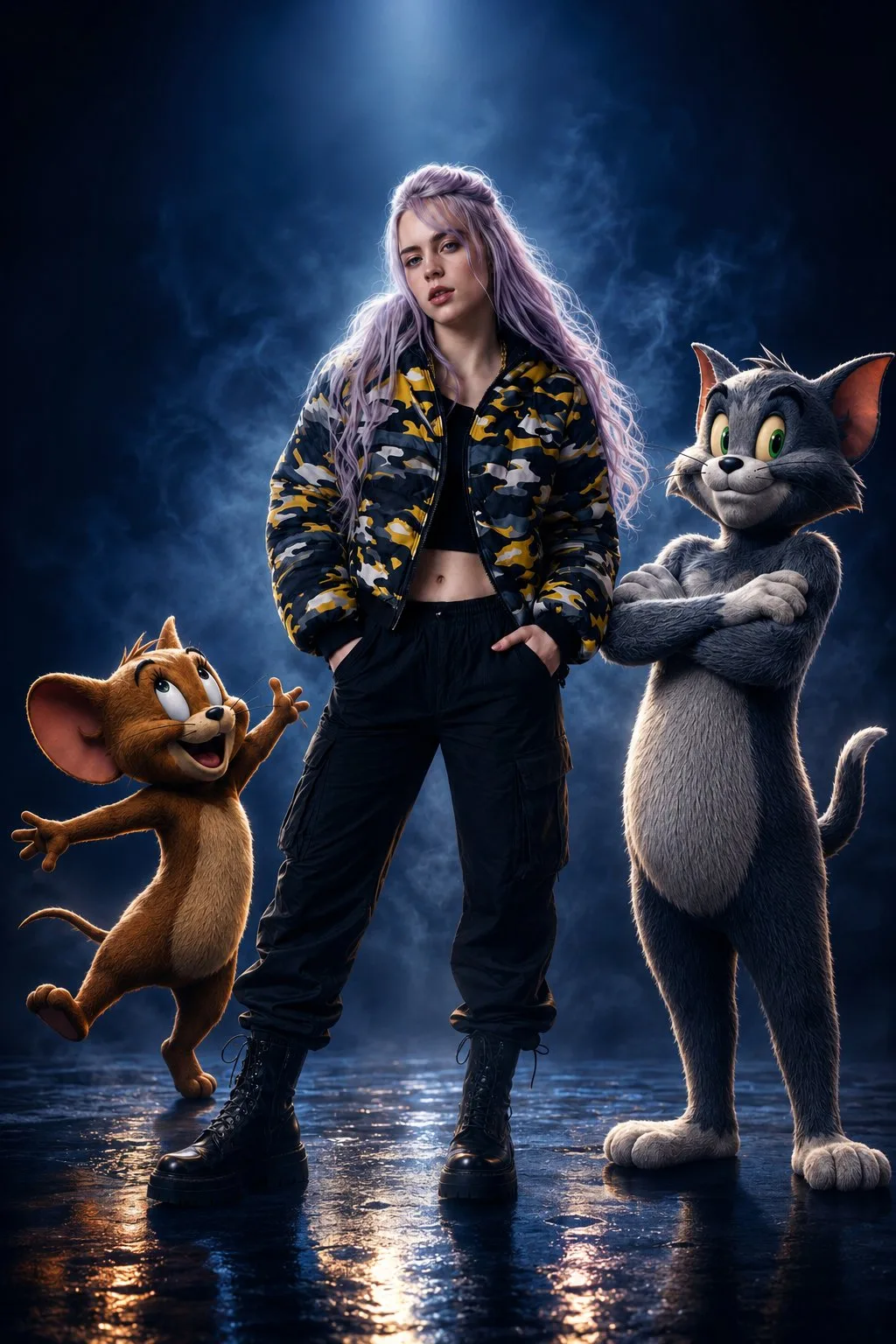 Studio composite portrait human animated characters — After