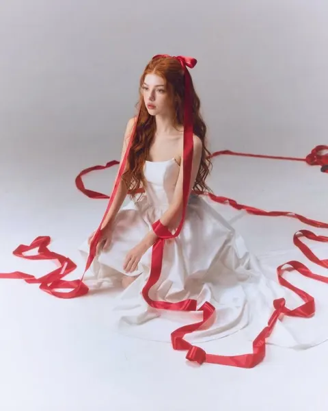 Dreamy red ribbon elegance