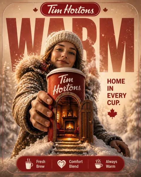 Coffee brand surreal commercial poster prompts
