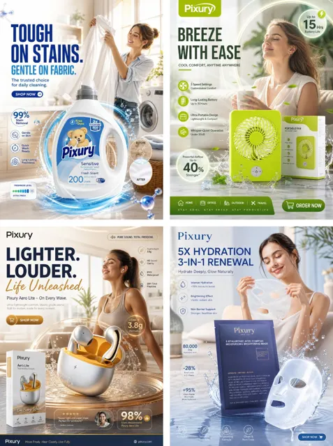 Premium daily necessities commercial poster photography