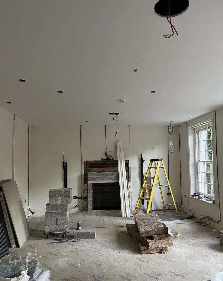 Modern living room renovation — After