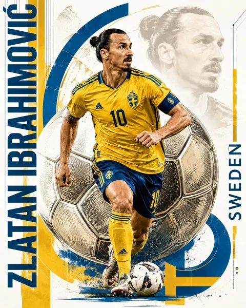 Premium football poster editorial illustration style
