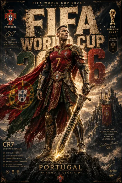 2026 fifa world cup player medieval knight poster