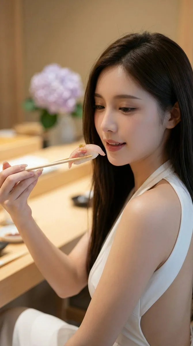 Smooth back sushi luxurious moment — Sonra