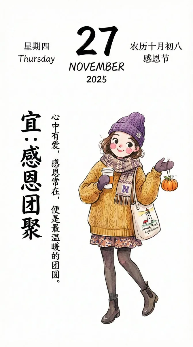 手绘日历插画 — After