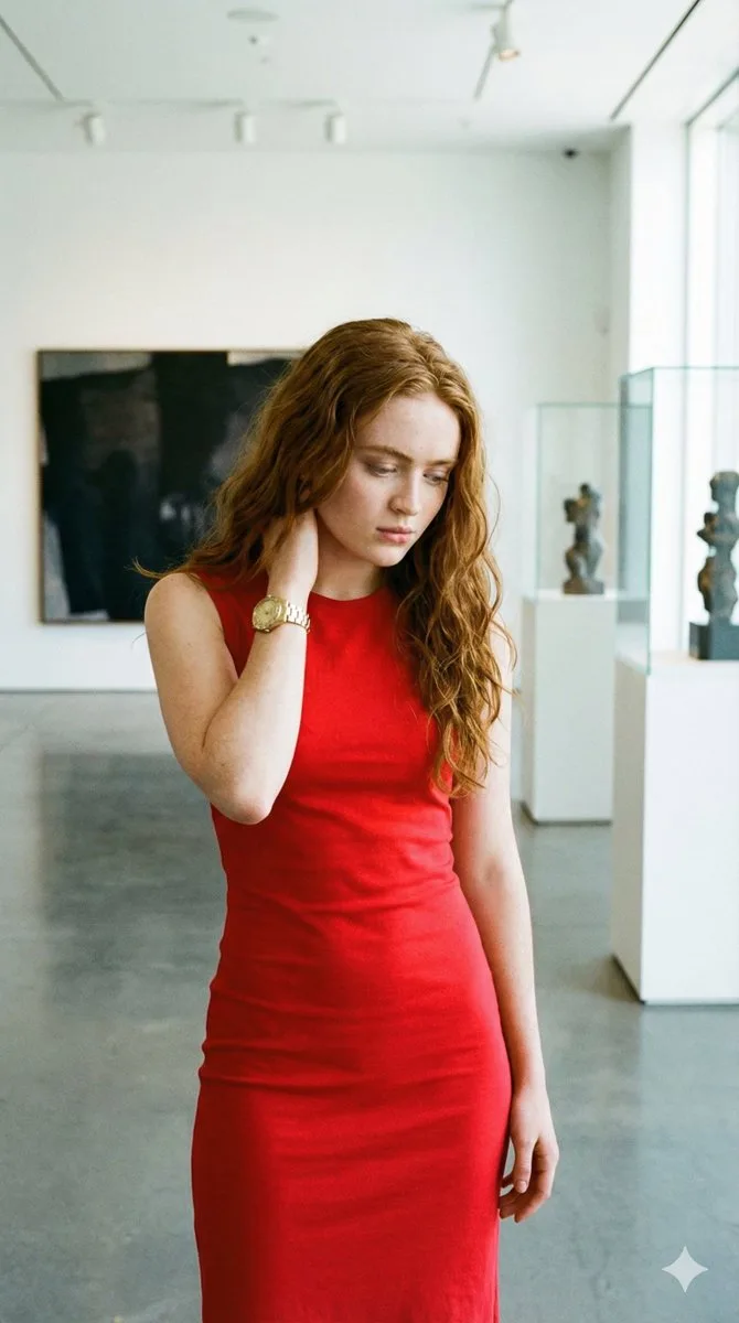 Pensive redhead gallery moment — Sonra