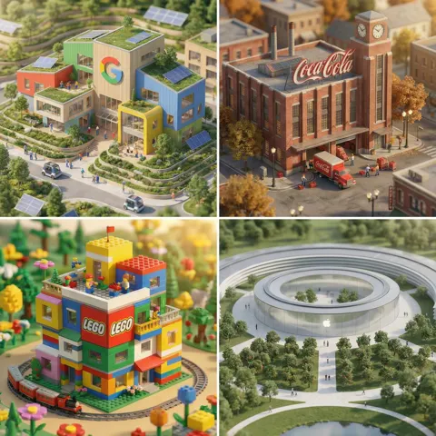 Isometric miniature brand building