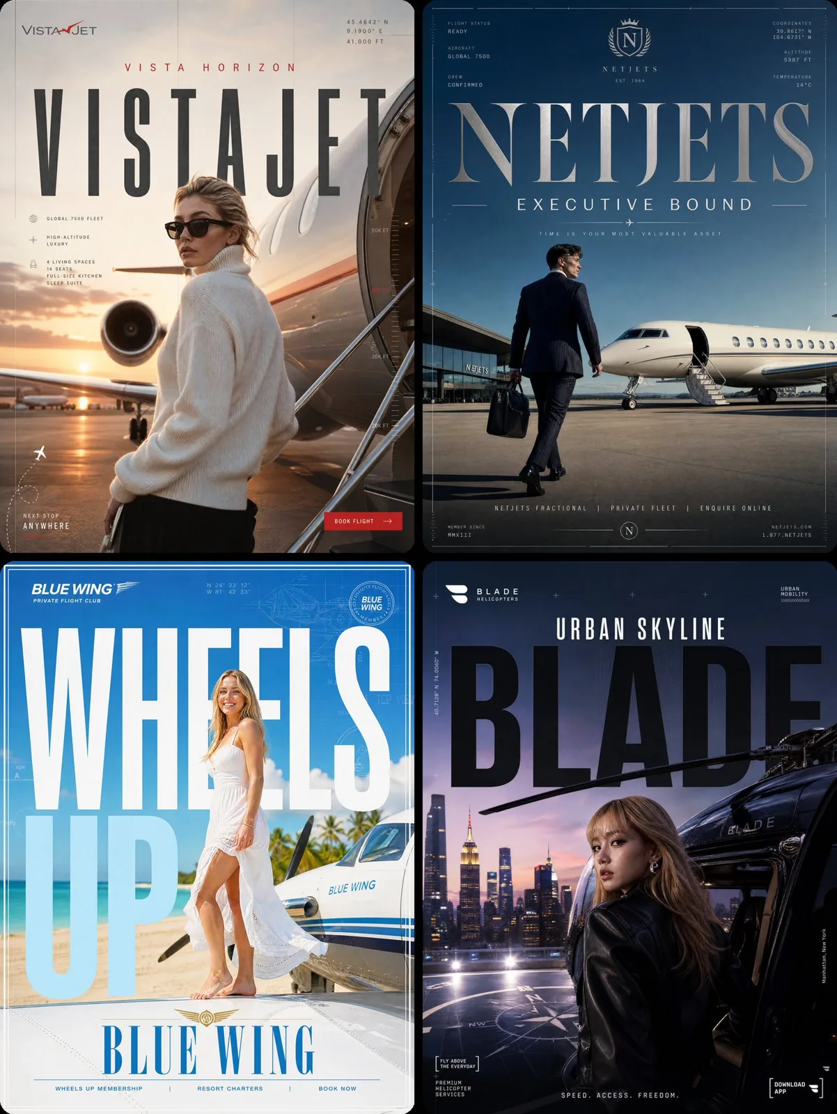 Ultra premium aviation smm poster celebrity series — Sonra