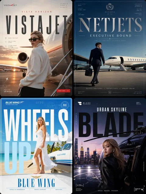 Ultra premium aviation smm poster celebrity series