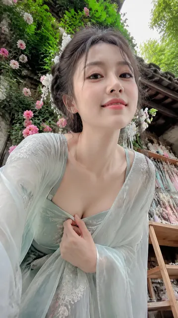 Mobile view ancient style realistic portrait photography