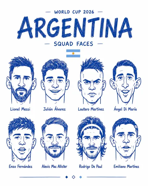 World cup 2026 doodle roster poster