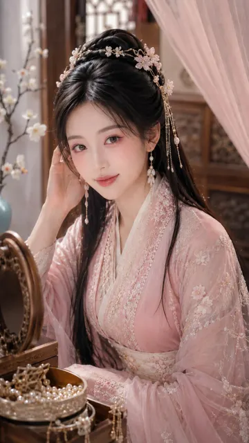Oriental noble lady ancient style makeup portrait