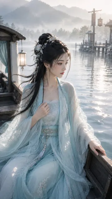 Xianxia oriental fantasy narrative portrait