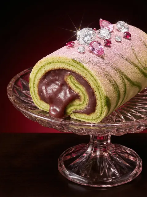 Dazzling diamond pink dessert realism