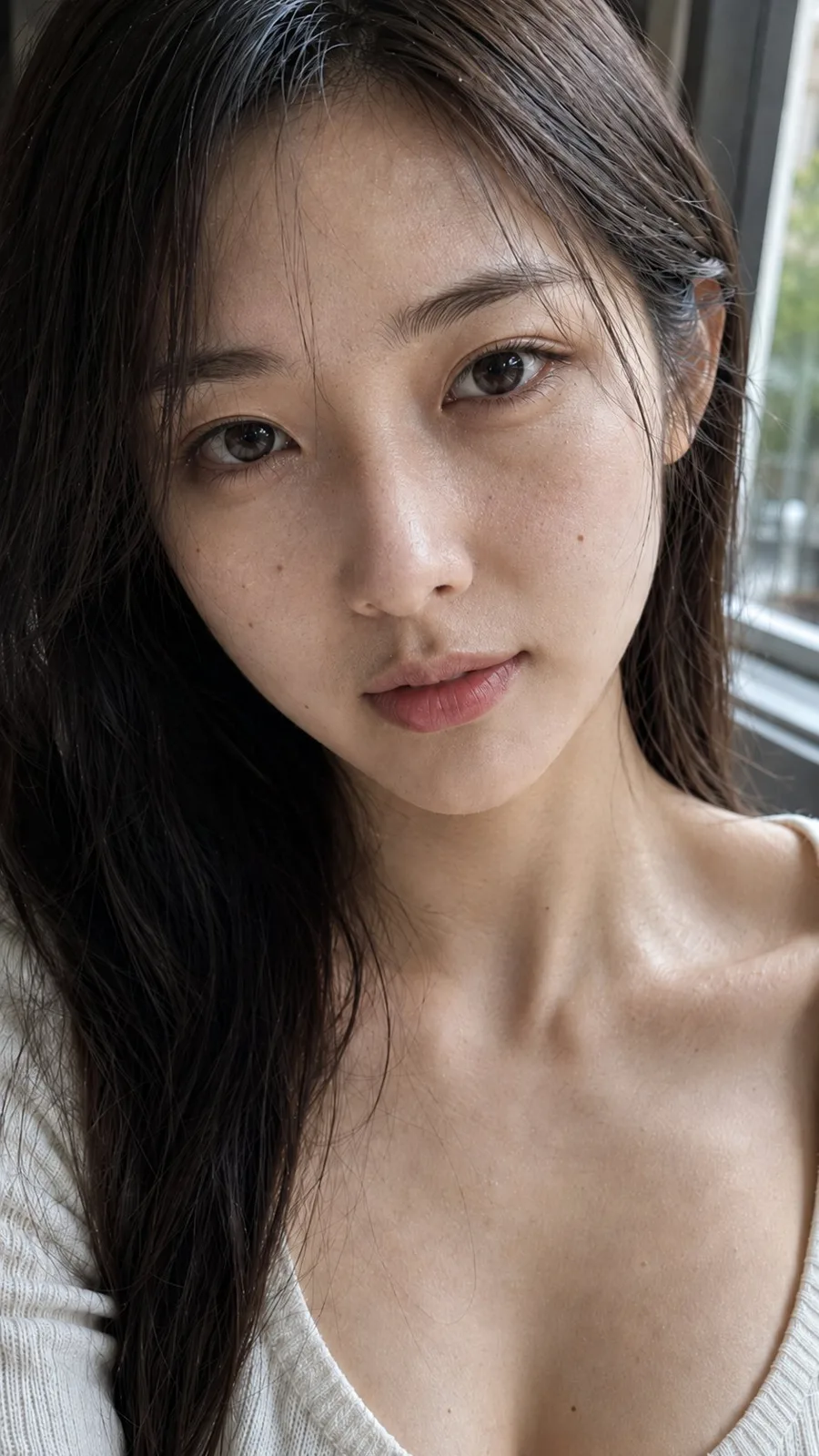 Extreme realistic oriental female unedited portrait — After