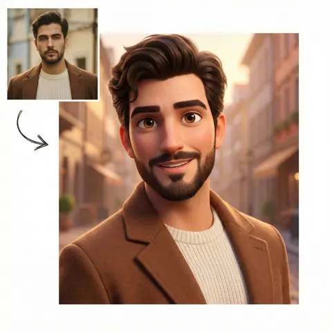 Photo to pixar 3d portrait