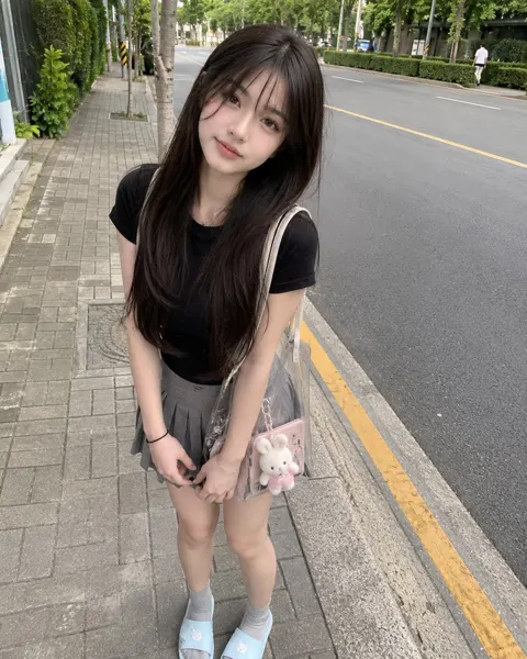 Young japanese girl casual street snapshot iphone photo