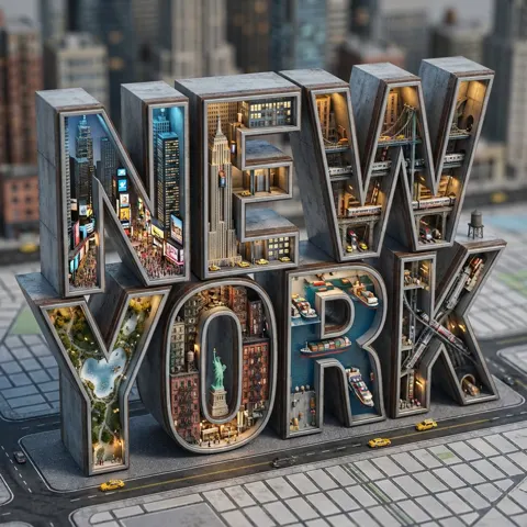 Nyc steel micro typography