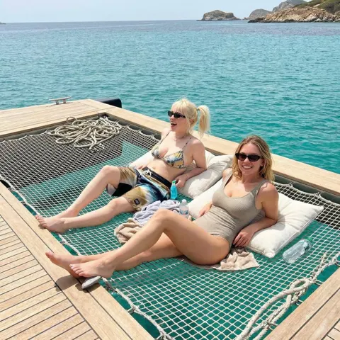 Mediterranean boat besties summer